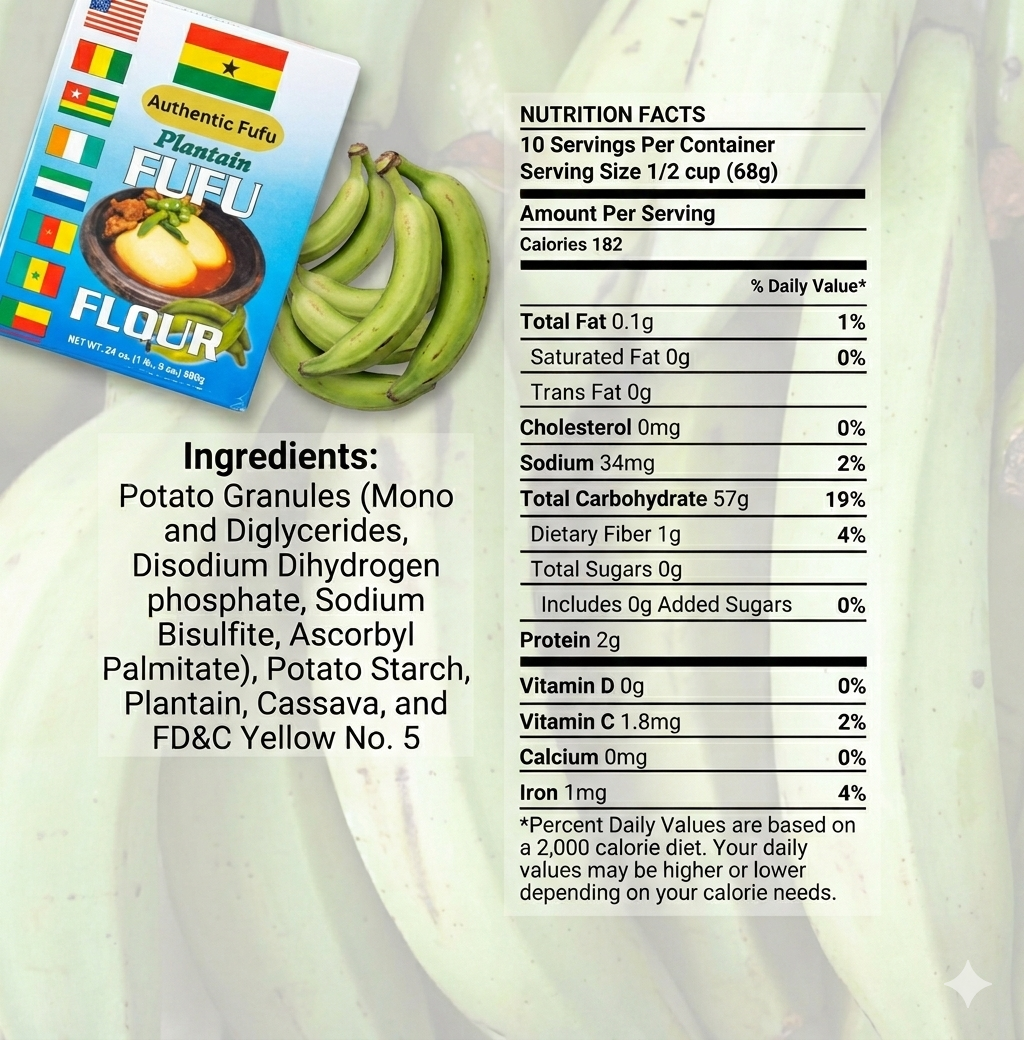 GOLDEN TROPICS PLANTAIN FUFU. - Image 2